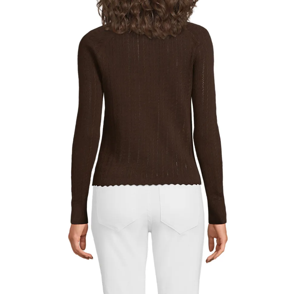 Ajour-Cardigan aus Baumwolle für Damen