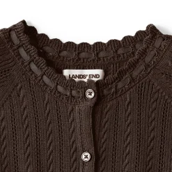 Ajour-Cardigan aus Baumwolle für Damen