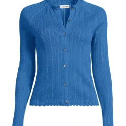 Ajour-Cardigan aus Baumwolle für Damen