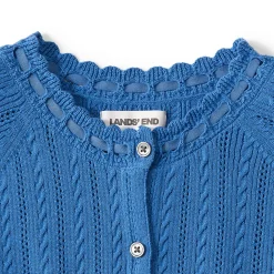 Ajour-Cardigan aus Baumwolle für Damen