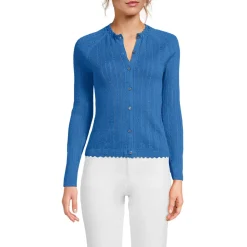 Ajour-Cardigan aus Baumwolle für Damen
