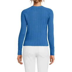 Ajour-Cardigan aus Baumwolle für Damen