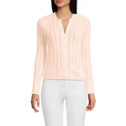Ajour-Cardigan aus Baumwolle für Damen