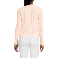 Ajour-Cardigan aus Baumwolle für Damen
