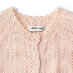 Ajour-Cardigan aus Baumwolle für Damen