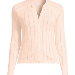 Ajour-Cardigan aus Baumwolle für Damen