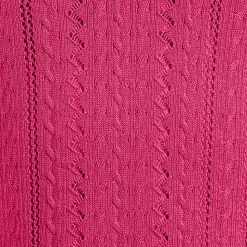 Ajour-Polopullover aus Baumwolle für Damen