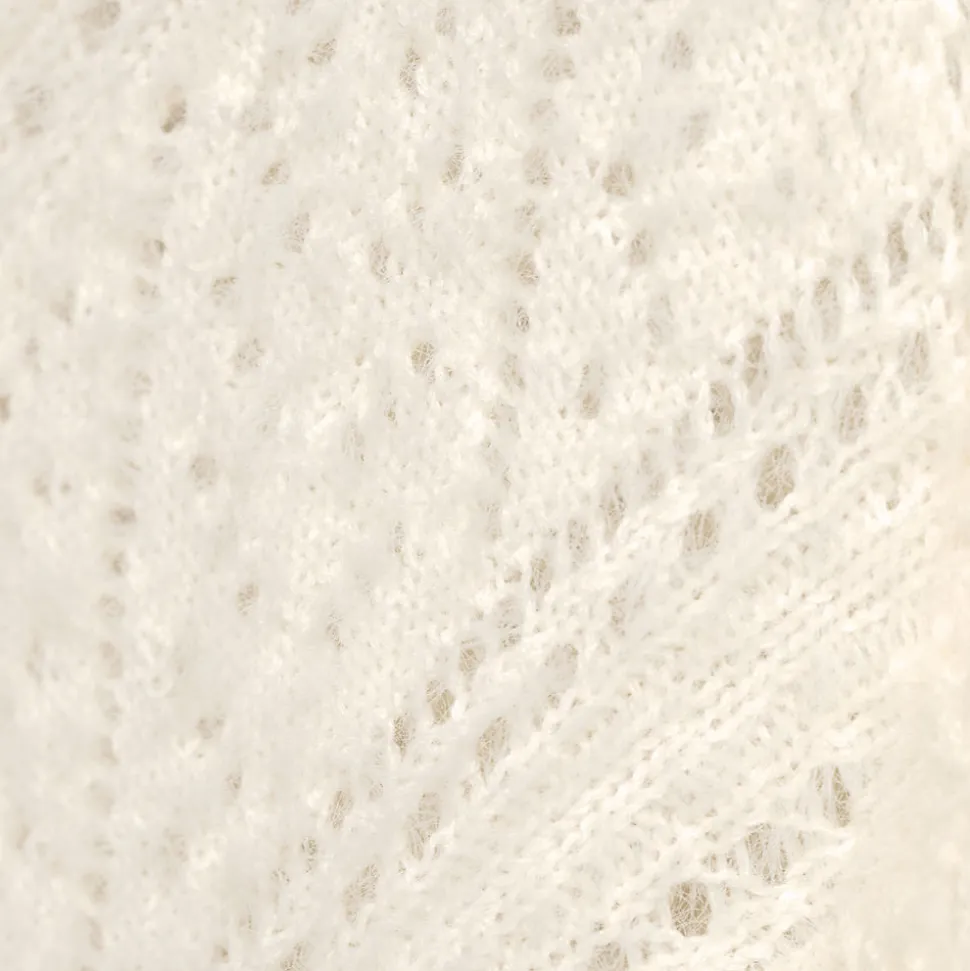 Ajourpullover aus Wimperngarn für Damen