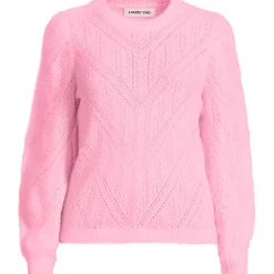 Ajourpullover aus Wimperngarn für Damen