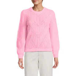 Ajourpullover aus Wimperngarn für Damen