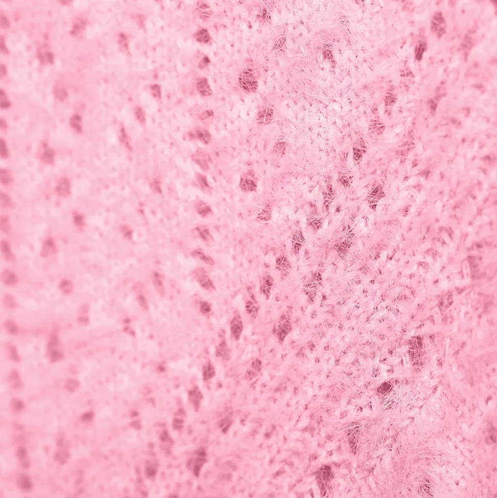 Ajourpullover aus Wimperngarn für Damen