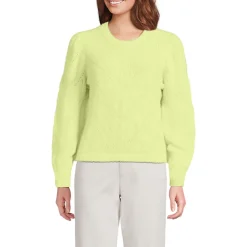 Ajourpullover aus Wimperngarn für Damen