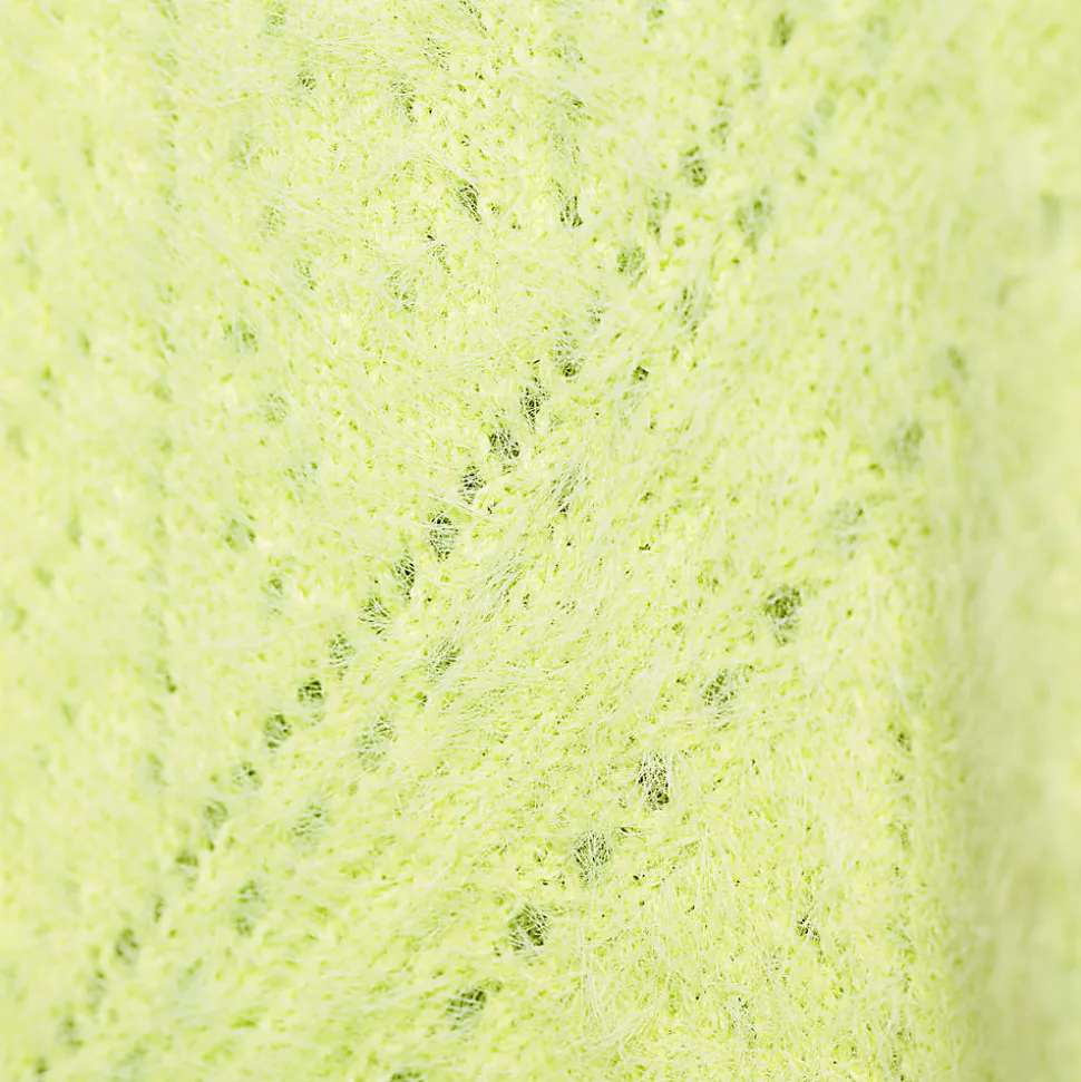 Ajourpullover aus Wimperngarn für Damen