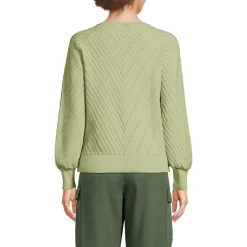 Ajourpullover mit V-Ausschnitt für Damen