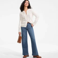 All-Day CoolMax Jeans Mid Waist mit weitem Bein