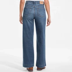 All-Day CoolMax Jeans Mid Waist mit weitem Bein