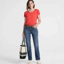 All-Day CoolMax Straight Fit Jeans Mid Waist