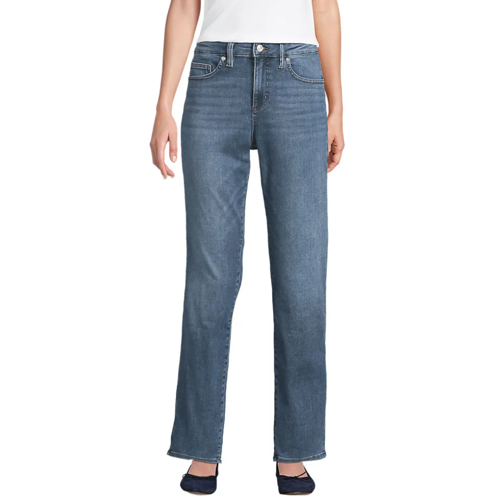 All-Day CoolMax Straight Fit Jeans Mid Waist