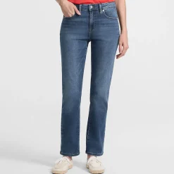 All-Day CoolMax Straight Fit Jeans Mid Waist