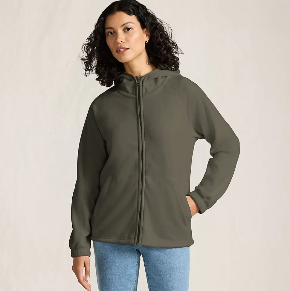 Anyweather Fleece-Jacke mit Kapuze für Damen
