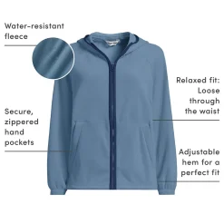 Anyweather Fleece-Jacke mit Kapuze für Damen