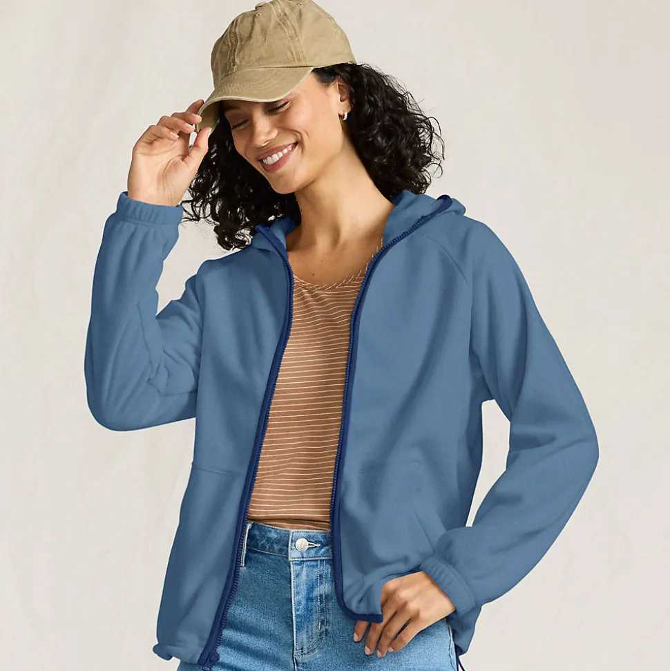 Anyweather Fleece-Jacke mit Kapuze für Damen