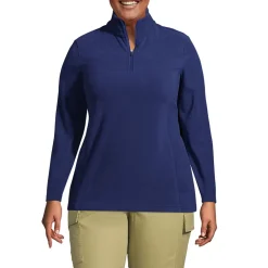 Anyweather Fleece-Pullover mit Reißverschluss für Damen in Plus-Größe
