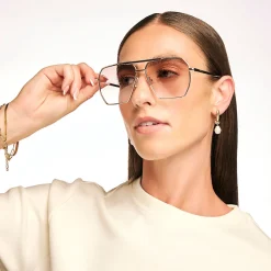 ASTEROID Sonnenbrille im Oversize Piloten-Stil für Damen