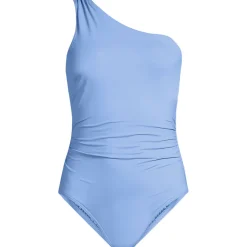 Asymmetrischer Badeanzug mit Raffungen für Damen
