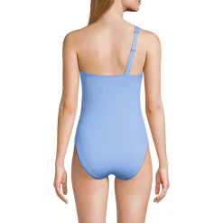 Asymmetrischer Badeanzug mit Raffungen für Damen