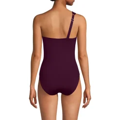 Asymmetrischer Badeanzug mit Raffungen für Damen