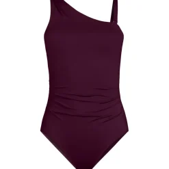 Asymmetrischer Badeanzug mit Raffungen für Damen