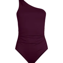 Asymmetrischer Badeanzug mit Raffungen für Damen