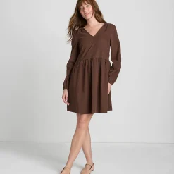 Ausgestelltes Feincordkleid für Damen