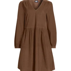 Ausgestelltes Feincordkleid für Damen