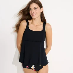 Ausgestelltes Tankinitop mit U-Ausschnitt für Damen