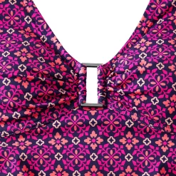 Badeanzug mit Ringdetail und V-Ausschnitt für Damen