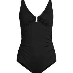 Badeanzug mit Ringdetail und V-Ausschnitt für Damen