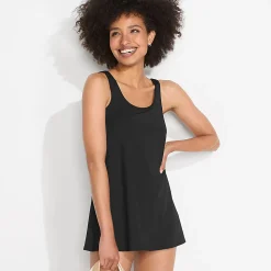 Badekleid mit rundem Ausschnitt