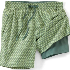 Badeshorts mit Hydroliner für Herren, 18 cm