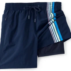Badeshorts mit Hydroliner für Herren, 18 cm