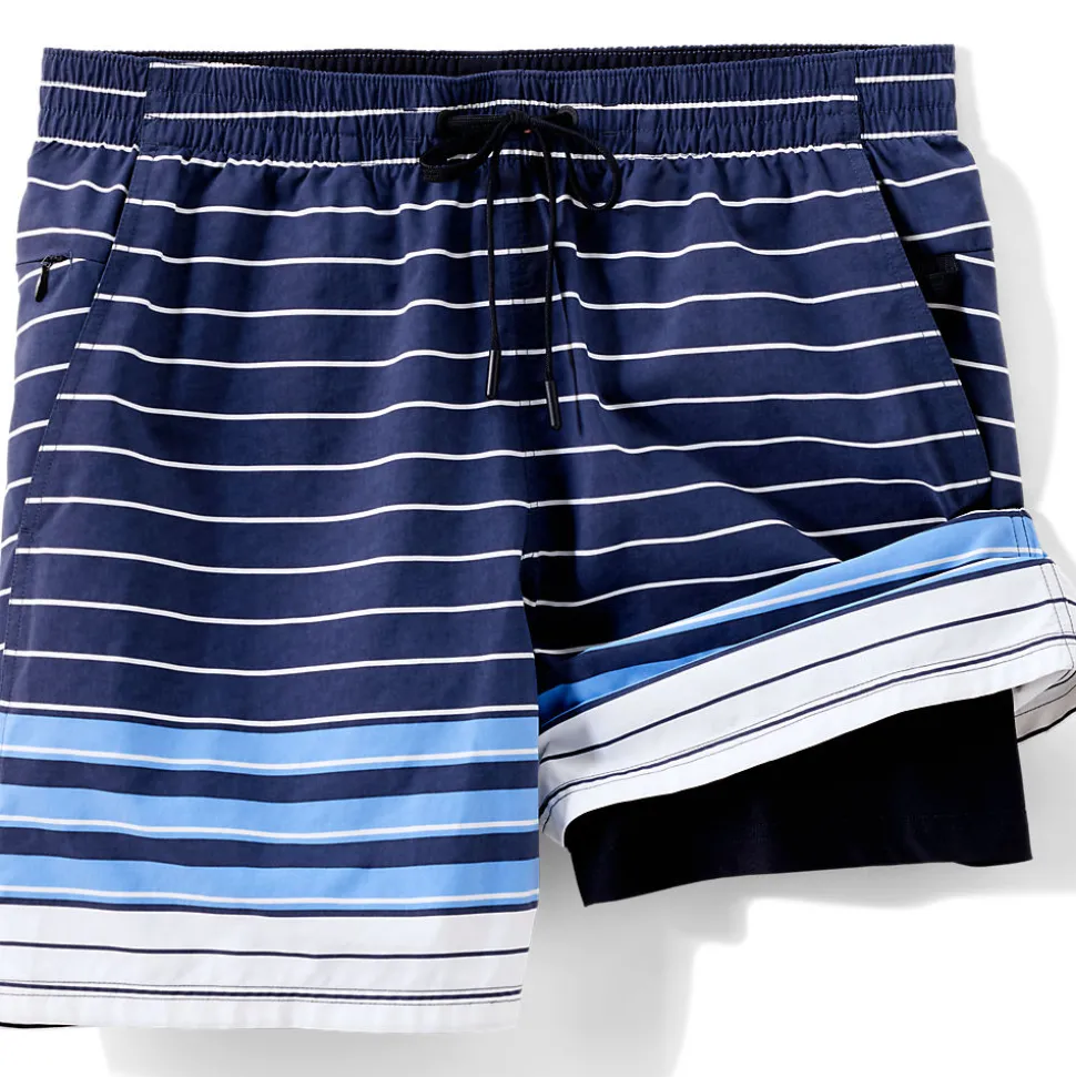Badeshorts mit Hydroliner für Herren, 18 cm