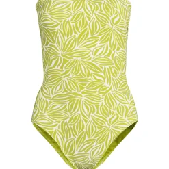 Bandeau-Badeanzug mit Bänder-Detail und hohem Beinausschnitt für Damen