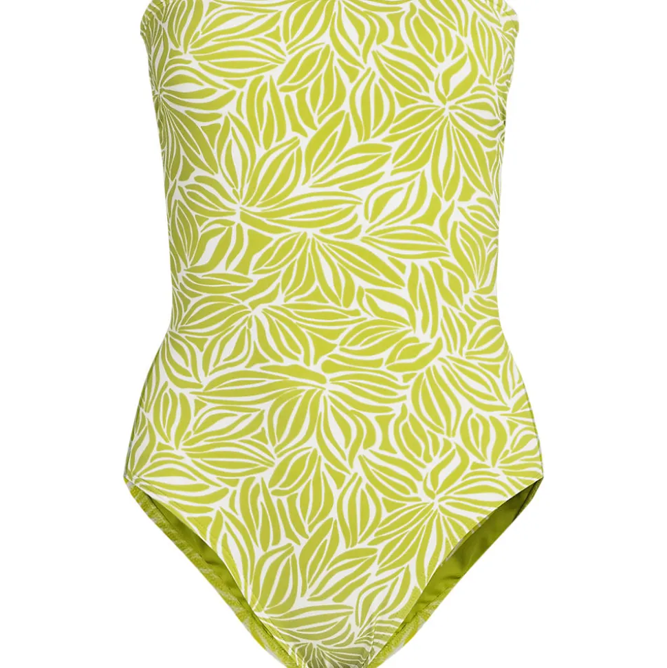 Bandeau-Badeanzug mit Bänder-Detail und hohem Beinausschnitt für Damen