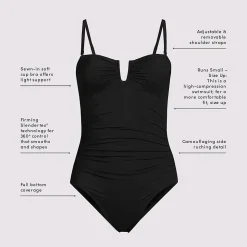 Bandeau-Badeanzug Slender für Damen