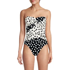 Bandeau-Badeanzug Slender in Wickeloptik für Damen