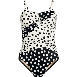 Bandeau-Badeanzug Slender in Wickeloptik für Damen