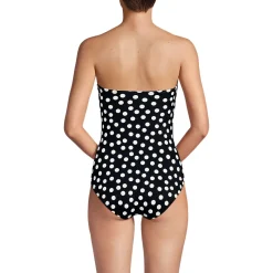 Bandeau-Badeanzug Slender in Wickeloptik für Damen