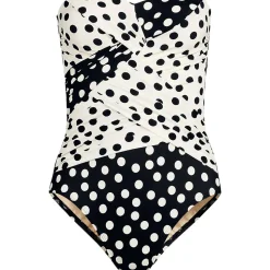 Bandeau-Badeanzug Slender in Wickeloptik für Damen