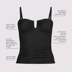 Bandeau-Tankini-Top Slender für Damen in D-Cup